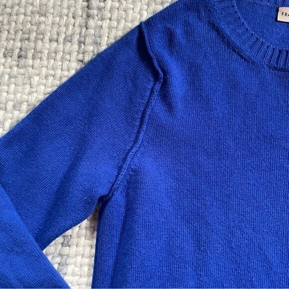 Frances Austen Cashmere Crew Neck Sweater Blue Small - Picture 3 of 6